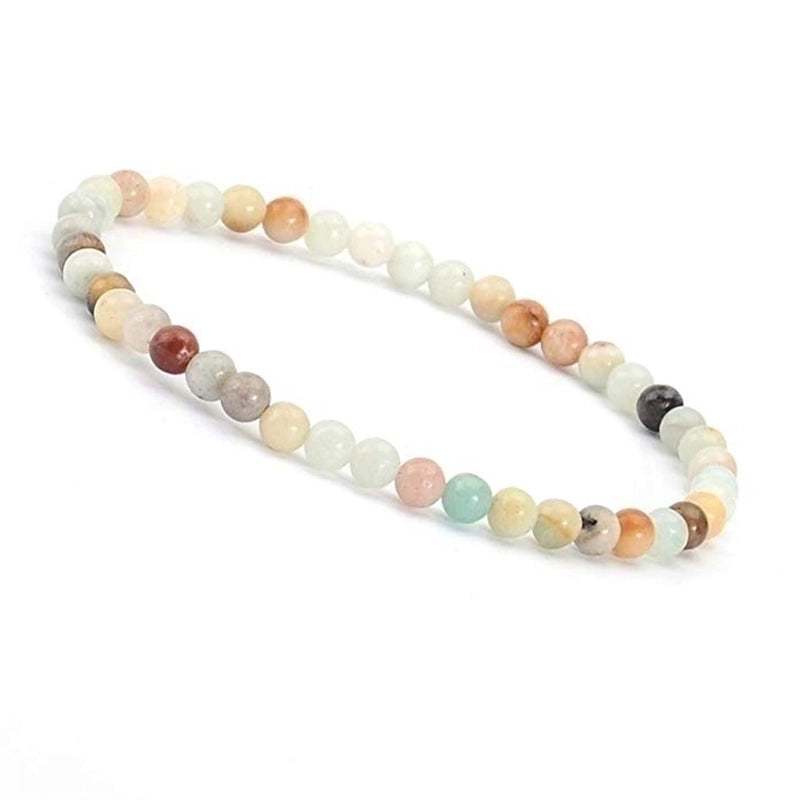 1 Piece Minimalist Round Natural Stone Beaded Bracelets