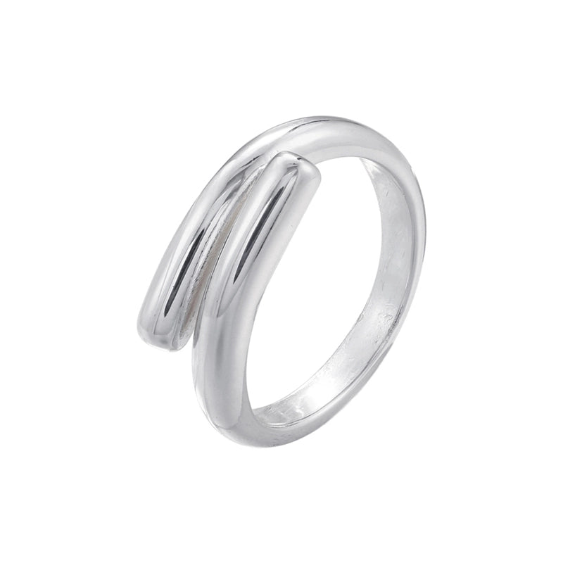 Casual Vintage Style Minimalist Irregular Water Droplets Copper 18k Gold Plated Open Rings In Bulk