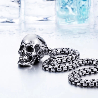 Fashion Skull Titanium Steel Plating Halloween Unisex Pendant Necklace