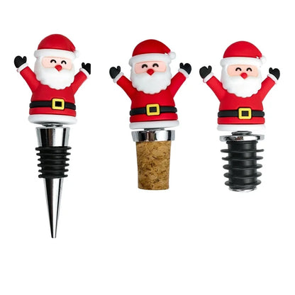 Christmas Cute Santa Claus Alloy Wine Stopper 1 Piece