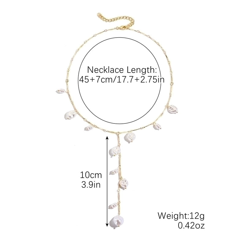 Minimalist Classic Style Solid Color Imitation Pearl Alloy Necklace