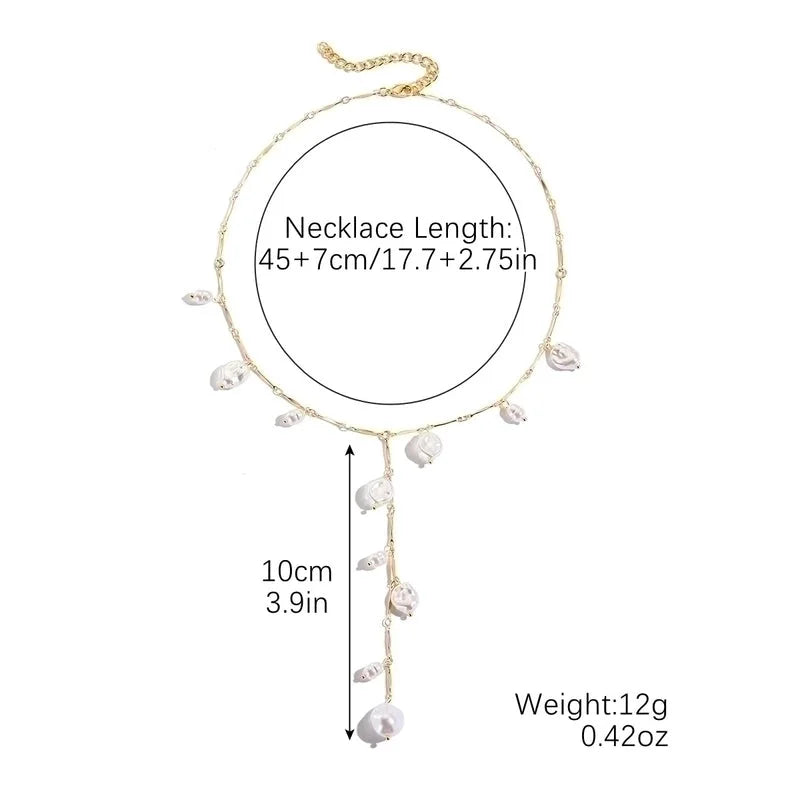 Minimalist Classic Style Solid Color Imitation Pearl Alloy Necklace