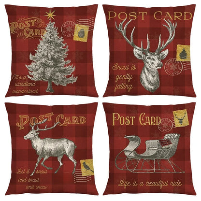 Christmas Combination Pillow Case New Home Sofa Decoration Cushion Pillow Case Manufacturers