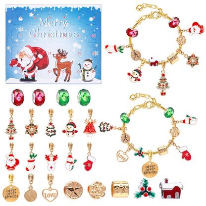 1 Set Zinc Alloy Christmas Tree Santa Claus Snowman Advent Calendar Jewelry Accessories