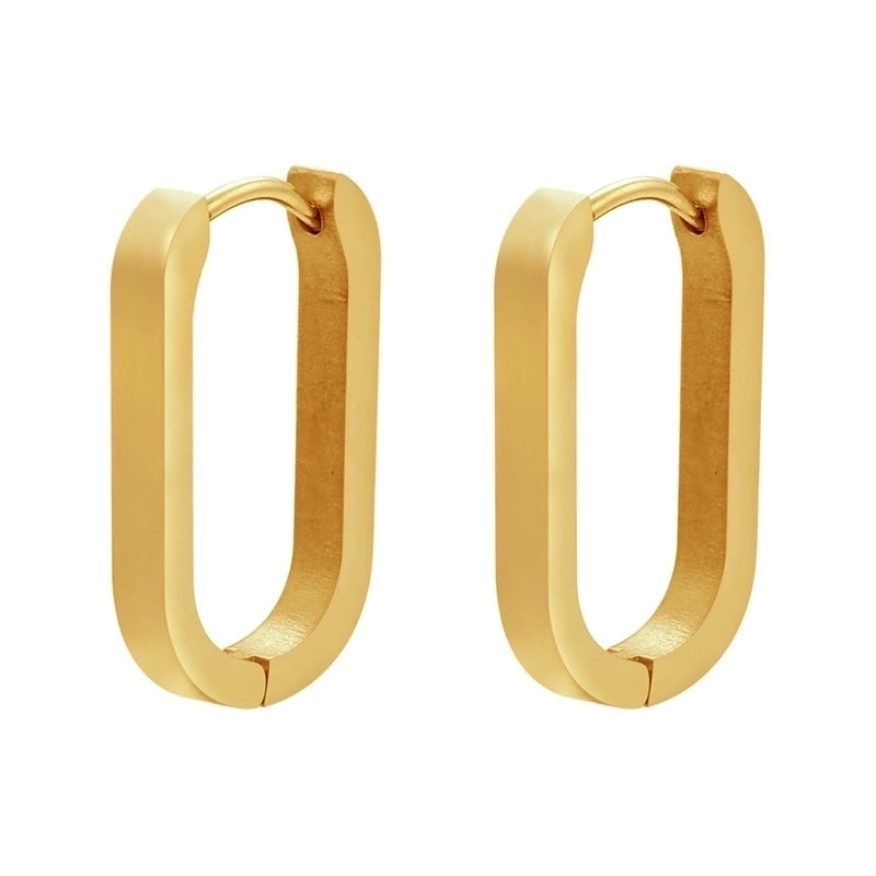 Fashion Geometric Plating Stainless Steel No Inlaid 18K Gold Plated Earrings