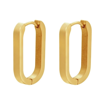 Fashion Geometric Plating Stainless Steel No Inlaid 18K Gold Plated Earrings