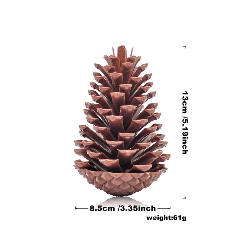 Christmas Decorations Christmas Tree Pine Cone Pendant High Simulation Pine Cone Wreath Decoration 13cm American Pine Cone