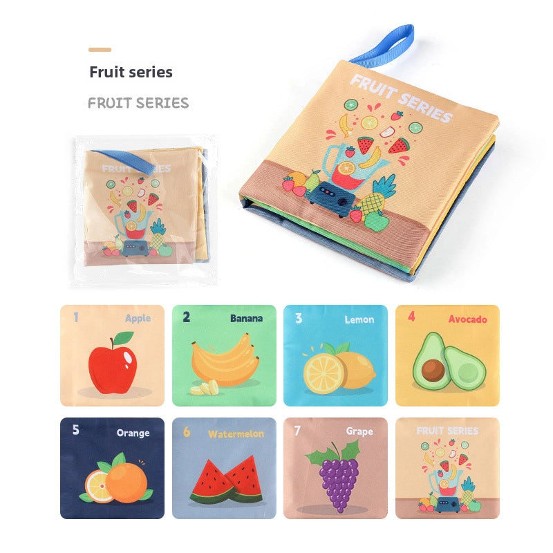 Hot Sale Enlightenment Early Education Baby Cloth Book English Animal Transport Cognitive Book Baby Cloth Book