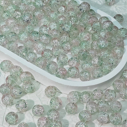 50 PCS/Package Diameter 10mm Diameter 8mm Glass Crackle Glass Beads Round Jewelry Accessories
