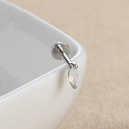 1 Piece Ear Cartilage Rings & Studs IG Style Minimalist Geometric Copper Inlay Gem Zircon Ear Cartilage Rings & Studs