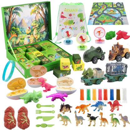 Christmas Countdown Dinosaur Blind Box Advent Calendar Diy Tyrannosaurus Rex Dinosaur Toy Set