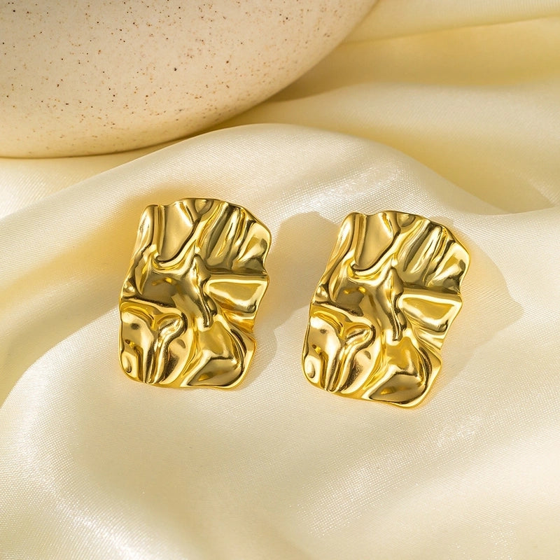 1 Pair Basic Modern Style Classic Style C Shape Irregular Heart Shape Irregular Plating 304 Stainless Steel Ear Studs