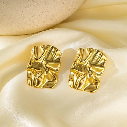 1 Pair Basic Modern Style Classic Style C Shape Irregular Heart Shape Irregular Plating 304 Stainless Steel Ear Studs