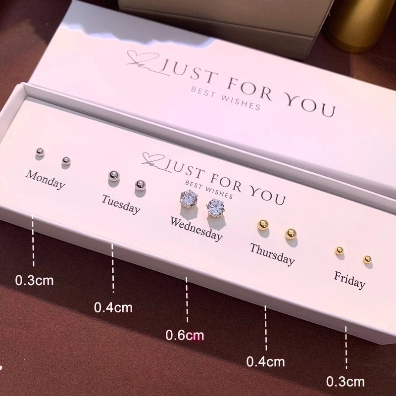 1 Set Cute Animal Sunflower Fruit Inlay Copper Artificial Pearls Zircon 14K Gold Plated Cartilage Earrings