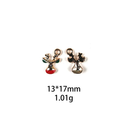 10 PCS/Package Zinc Alloy Christmas Tree Santa Claus Christmas Socks Pendant Jewelry Accessories