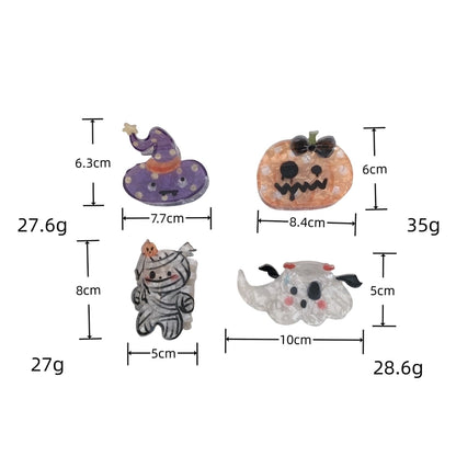Women's Funny Halloween Pattern Pumpkin Arylic Hair Claws