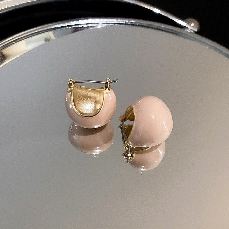 Luxurious Heart Alloy Oil Dripping Earrings