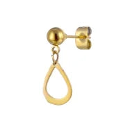 Minimalist Geometric Cross Stainless Steel Asymmetrical Dangling Earrings 1 Piece