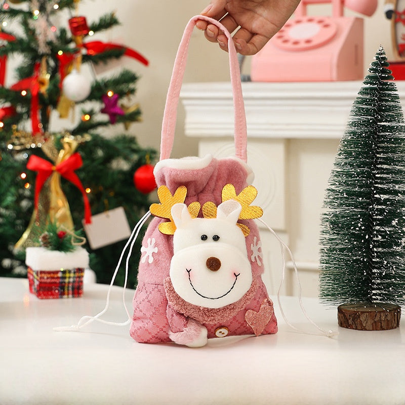 Christmas Gift Bag Candy Bag Christmas Decoration Burlap Santa Claus Apple Bag Gift Bag