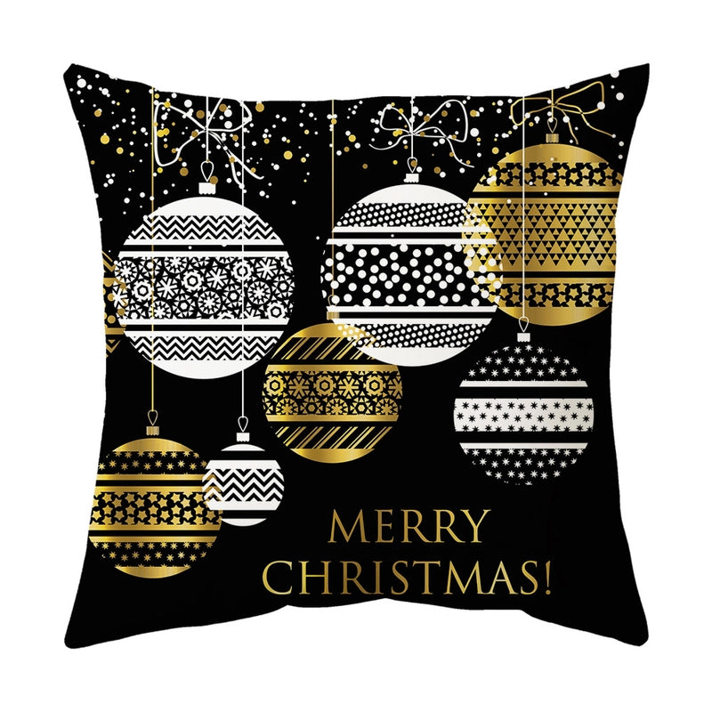 Classical Letter Short Plush Throw Pillow