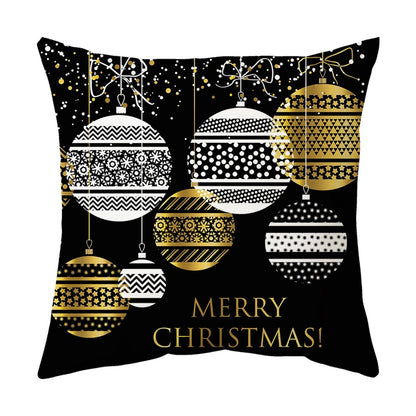 Classical Letter Short Plush Throw Pillow