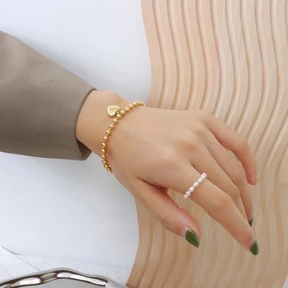 Fashion Geometric 304 Stainless Steel 18K Gold Plated No Inlaid Bracelets In Bulk