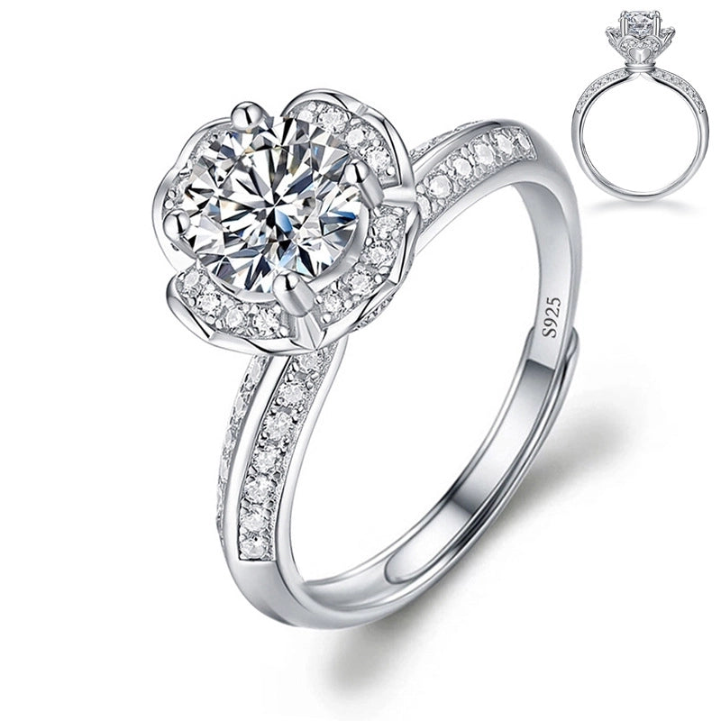 Copper Minimalist Classic Style Inlay Solid Color Zircon Rings