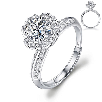 Copper Minimalist Classic Style Inlay Solid Color Zircon Rings