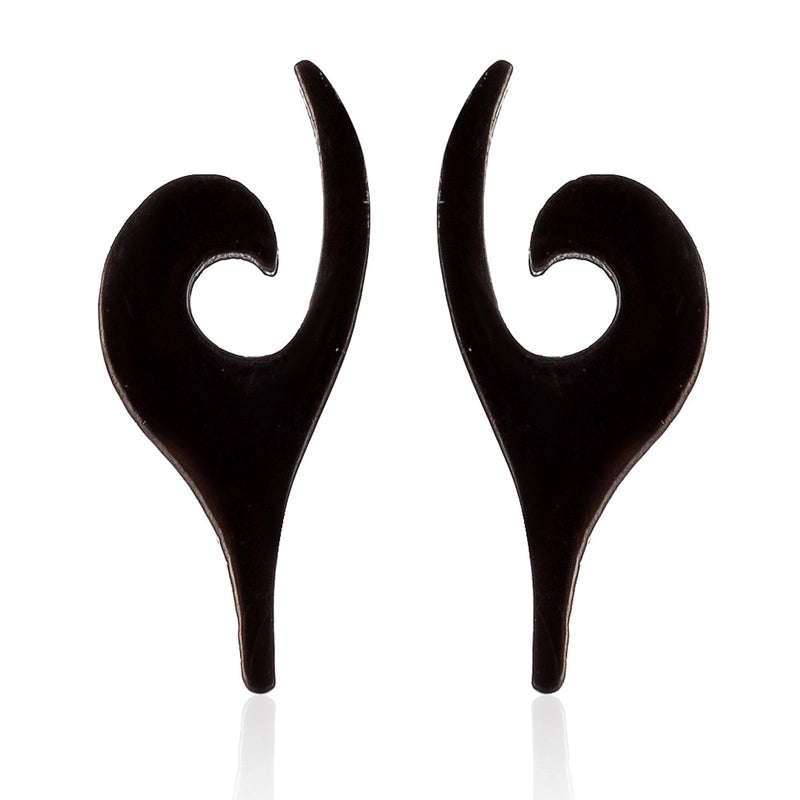 Minimalist Christmas Tree Heart Shape Elk Stainless Steel Plating Hollow Out Ear Studs 1 Pair