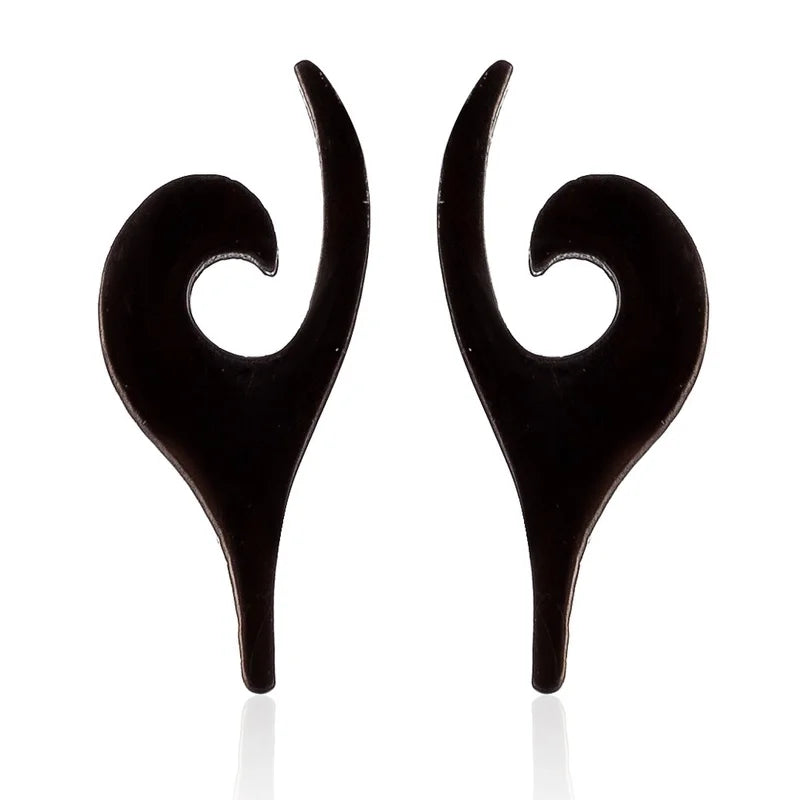 Minimalist Christmas Tree Heart Shape Elk Stainless Steel Plating Hollow Out Ear Studs 1 Pair