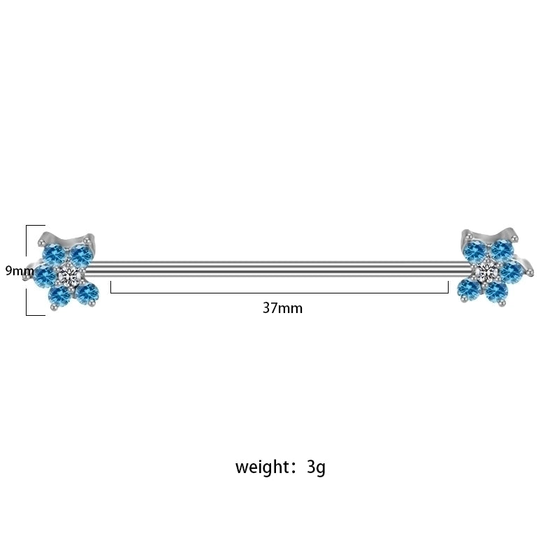 1 Piece Ear Cartilage Rings & Studs Fashion Heart Shape Rose Butterfly 316L Stainless Steel Alloy Copper Plating Inlay Rhinestones Glass White Gold Plated Gold Plated