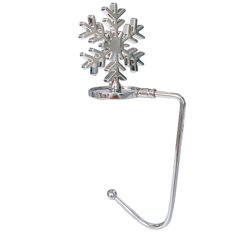 Christmas Fireplace Hook Metal Bag Hook Snowflake Christmas Stocking Hook In Stock