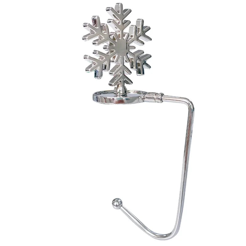 Christmas Fireplace Hook Metal Bag Hook Snowflake Christmas Stocking Hook In Stock