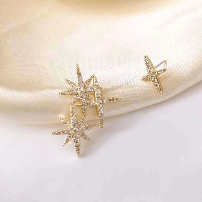 1 Pair Fashion Flower Butterfly Bow Knot Inlay Alloy Artificial Pearls Rhinestones Shell Earrings