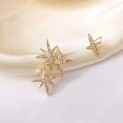 1 Pair Fashion Flower Butterfly Bow Knot Inlay Alloy Artificial Pearls Rhinestones Shell Earrings