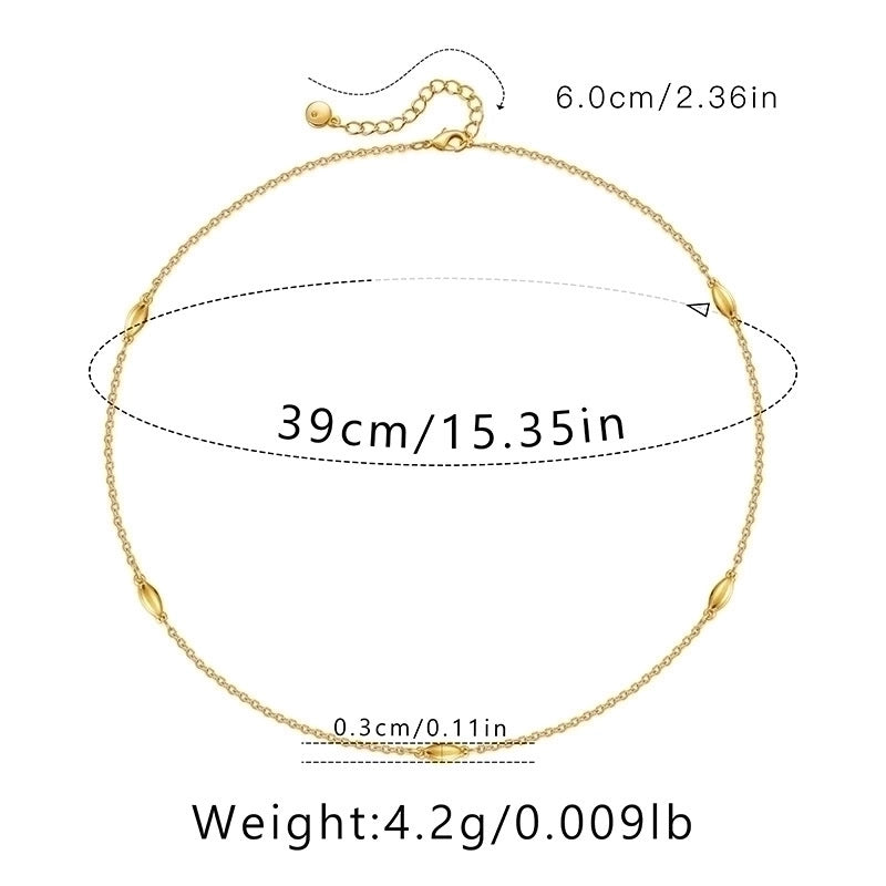 Ig Style Minimalist Solid Color Copper Plating Chain 18k Gold Plated Necklace