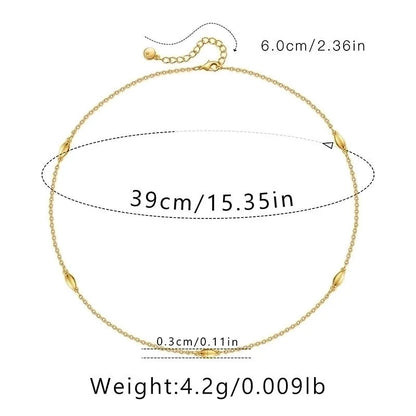 Ig Style Minimalist Solid Color Copper Plating Chain 18k Gold Plated Necklace