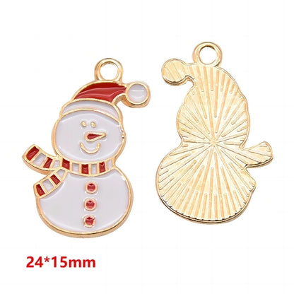 1 Piece Alloy Christmas Tree Santa Claus Christmas Socks Pendant Jewelry Accessories