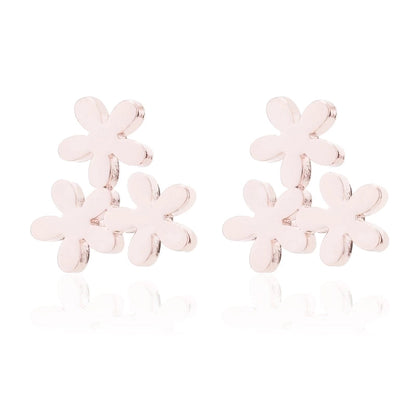 1 Pair Fashion Snowflake Plating 304 Stainless Steel 18K Gold Plated Ear Studs