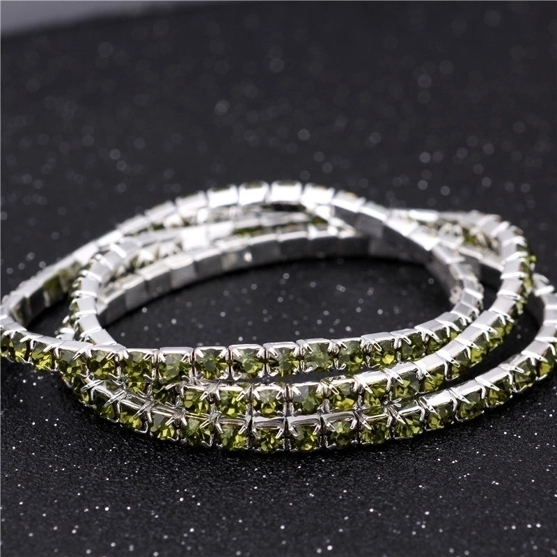 Minimalist Geometric Crystal Rhinestone Gem Bracelets