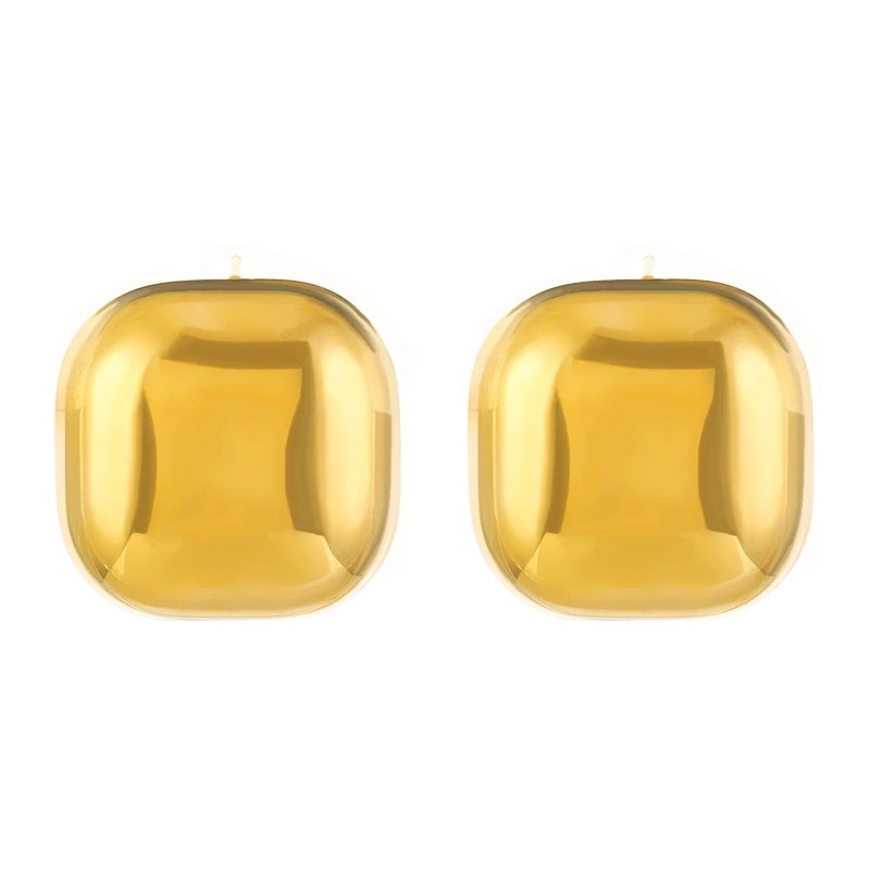 1 Pair Minimalist Classic Style Water Droplets Titanium Steel 18K Gold Plated Ear Studs