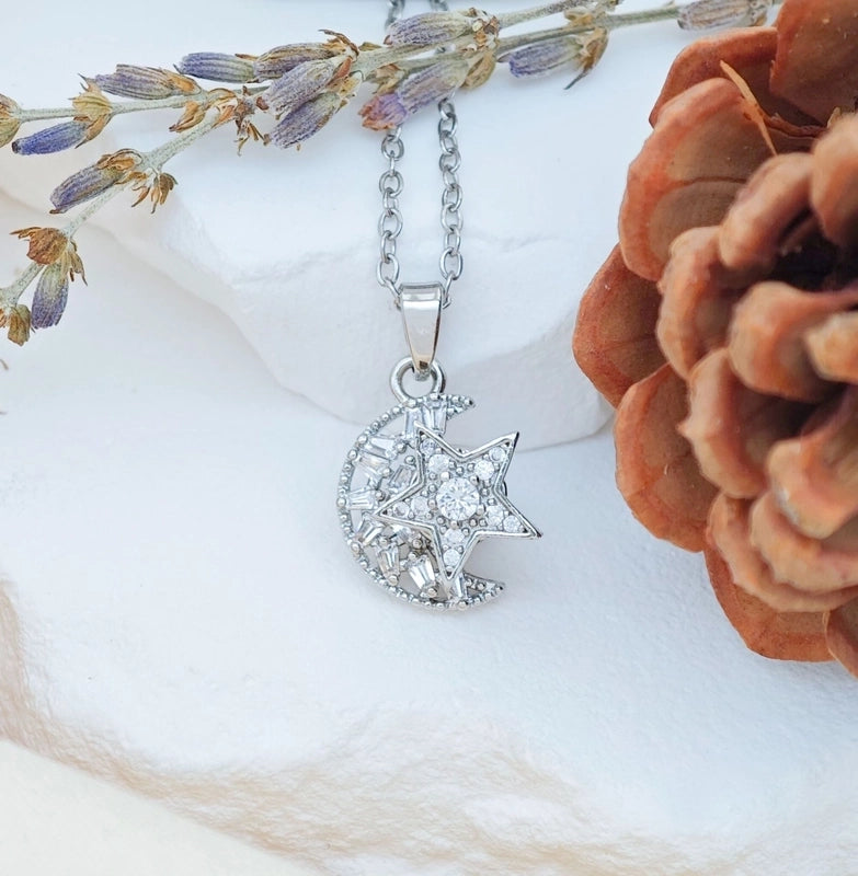 Sweet Minimalist Sun Heart Shape 304 Stainless Steel Copper Pendant Necklace Cable Chain