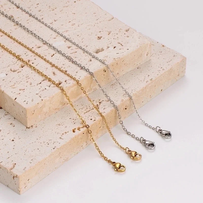 304 Stainless Steel 18K Gold Plated Minimalist Solid Color Choker