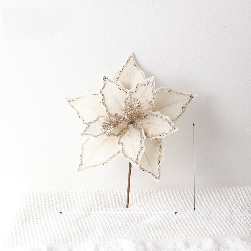 30cm Velvet Red Christmas Flower National Day Decoration Accessories Hanging Diy Vase Arrangement Props