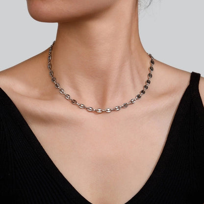 Double-Layer Choker Titanium Steel Necklace Three-Layer Blade Chain Snake Bones Chain Stainless Steel Jewelry Summer Non-Fading Female