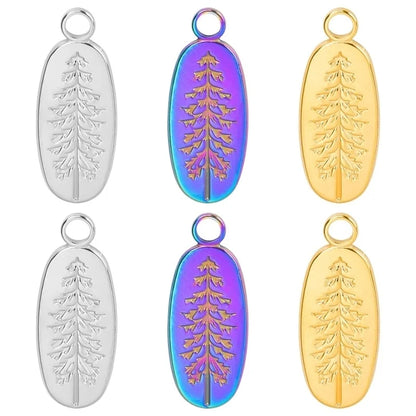 Casual Minimalist Tree 304 Stainless Steel 18K Gold Plated Pendant Necklace Necklace Pendant