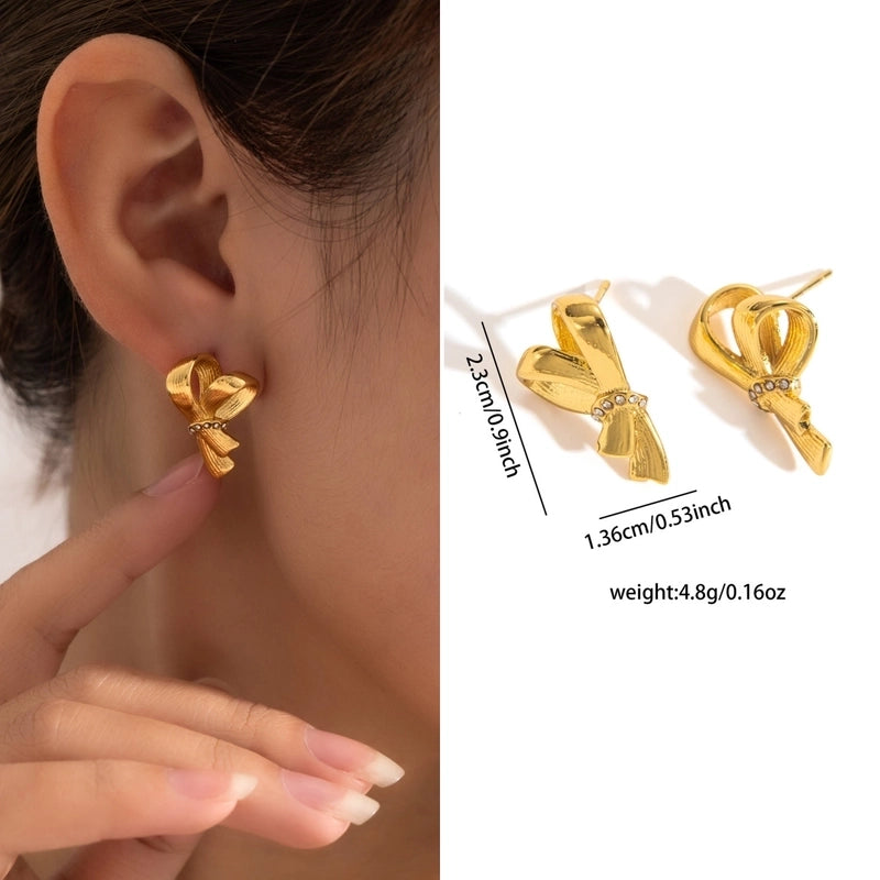 1 Pair Retro Minimalist Geometric Plating Titanium Steel Drop Earrings Ear Studs