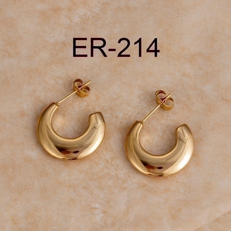 1 Pair Fashion Heart Shape Plating 304 Stainless Steel Drop Earrings Ear Studs