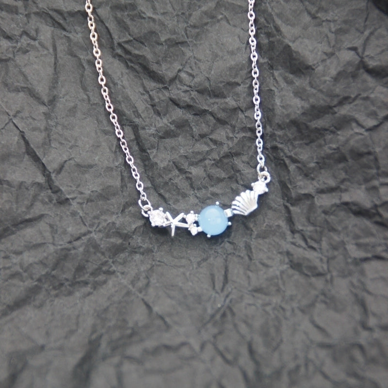 10 Pieces Casual Elegant Basic Moon Heart Shape Bow Knot Titanium Steel Copper Zircon Plating Inlay Pendant Necklace