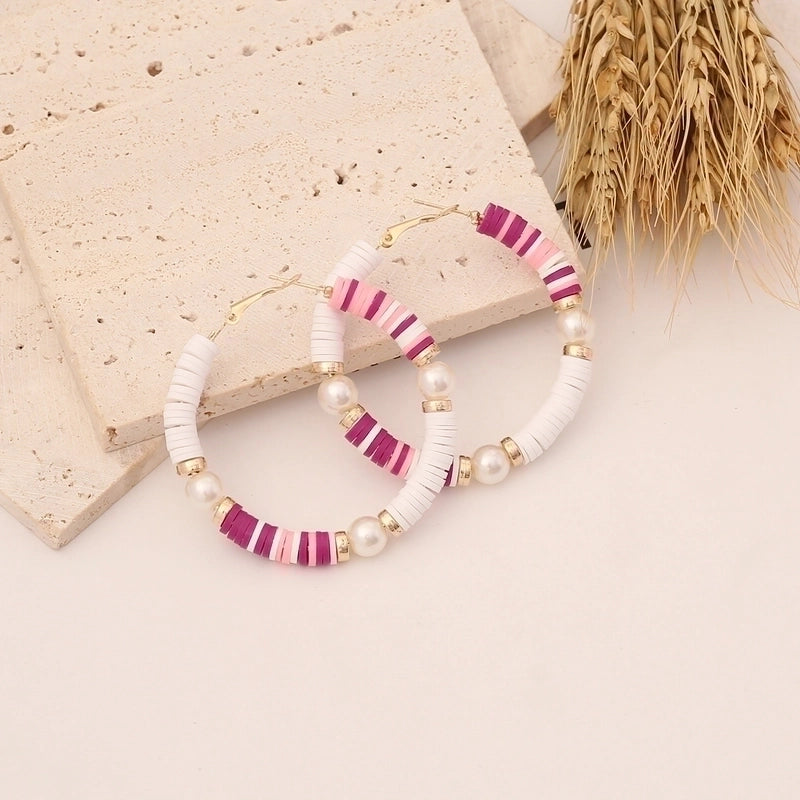 1 Piece Elegant Minimalist Classic Style Geometric Soft Clay 18K Gold Plated Earrings